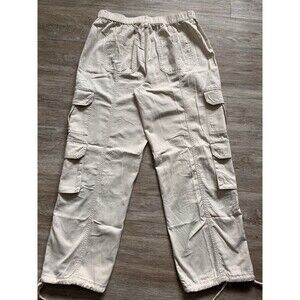 Men's Cargo Pants HG Workwear 100% Cotton 8Pockets Beige Large